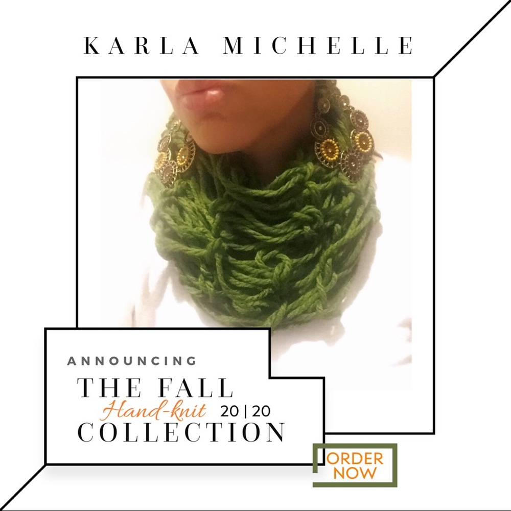 Double Wrap Arm-knit Infinity Scarf